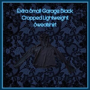 Garage Black Hooded Cropped Sweater